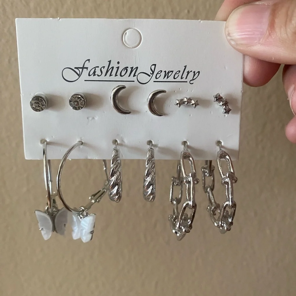 NEW silver fashion jewelry set